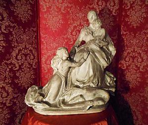 MADONNA COM O MENINO E A VIRGEM CRIANÇA - GRUPO PLÁSTICO EM SCAGLIOLA